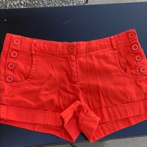 Girls red shorts